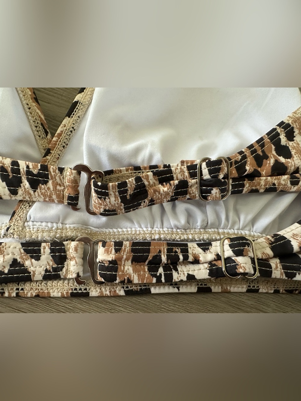 NWOT Women’s Leopard/Black Tempt Me 2 Piece Swim Suit Size Medium - Picture 5 of 7